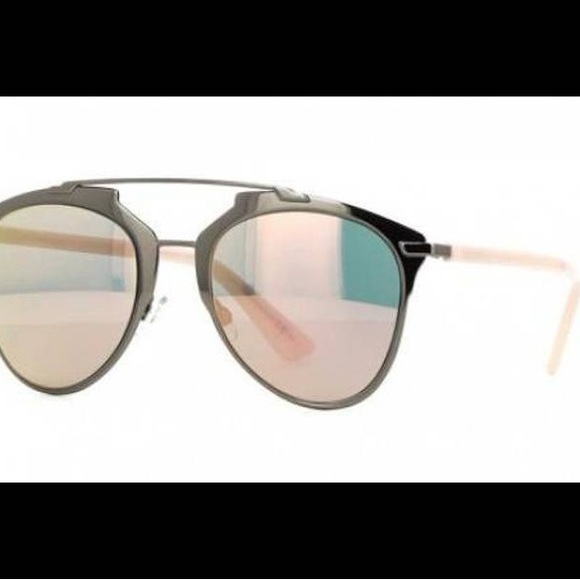 Dior Sleek Black and Pink Sunglasses with Double Bridge - Picture 1 of 3